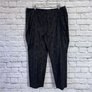 Lane Bryant Black Coated Snake Print The Allie Ankle Pant NWT 22